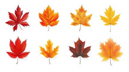 Fototapeta premium Illustrations of the beautiful maple leaves falling from the trees,generated with AI.