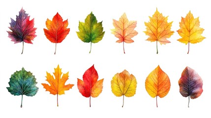 Obraz premium Illustrations of the beautiful maple leaves falling from the trees,generated with AI.