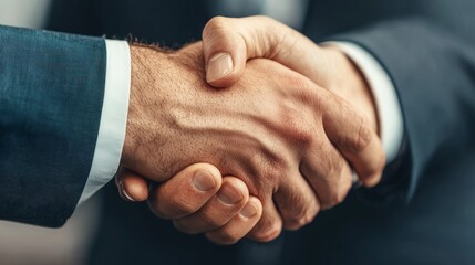 Obraz premium Business Handshake Close Up Agreement Deal Contract Success