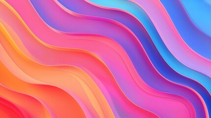 Obraz premium Vibrant Abstract Liquid Waves, a captivating blend of flowing gradients and dynamic forms, embodying contemporary artistry and modern design aesthetics.