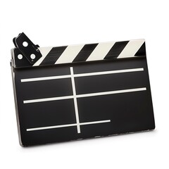 Fototapeta premium movie clapper board isolated on white background. 