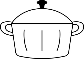 Decorative kitchen utensil outline illustration