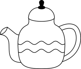 Obraz premium Decorative kitchen utensil outline illustration