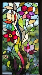 Colorful Intricate Stained Glass Window Artwork