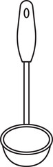 Decorative kitchen utensil outline illustration