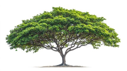 Obraz premium Isolate green,pink , tree on white background ,Big tropical tree isolated on a white background 
