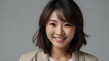 Naklejka premium portrait of a beautiful japanese woman