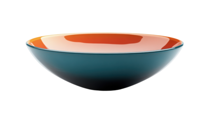Colorful bowl on white background transparent background