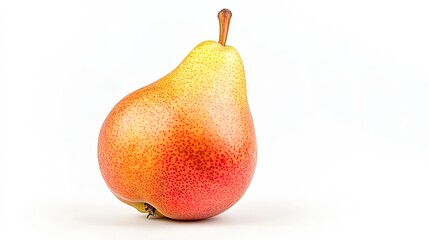 Fresh pear fruit isolated over white background 