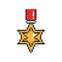 Obraz premium Medal Pixel Icon
