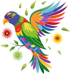 Obraz premium Cheerful Rainbow Lorikeet Art for Unique Creations. 