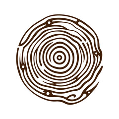  Hand drawn tree ring wood circle vector flat design