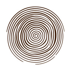  Hand drawn tree ring wood circle vector flat design
