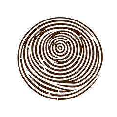  Hand drawn tree ring wood circle vector flat design