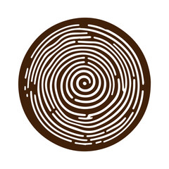 Fototapeta premium Hand drawn tree ring wood circle vector flat design