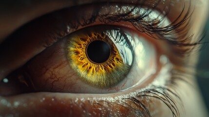 Close-up of an eye with digital manipulation