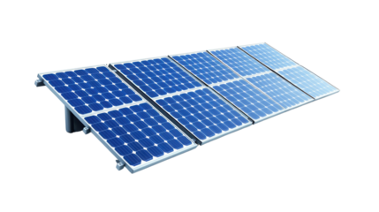 Solar panel on a white isolated background transparent background