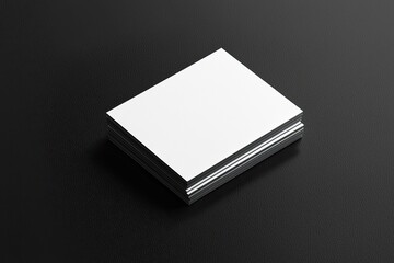 Blank business cards on table. Mockup for branding identity