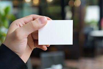 Blank business cards on table. Mockup for branding identity
