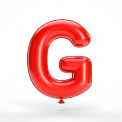 red letter g in shape of a balloon, Clean image, high quality, white background