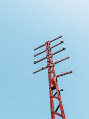 Old rusty pylon of the Ingurtosu mine