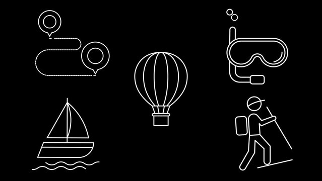 Adventure & Exploration Line Icons