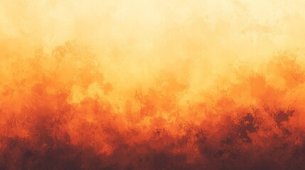 Warm, fiery abstract background with vibrant orange, yellow, red, and brown hues blending in a smoky pattern, evoking energy and heat. Perfect for autumn, fall, halloween, or festive projects