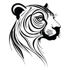 horse , Minimalist and Simple Silhouette - Vector illustration white background