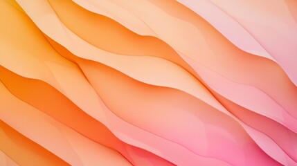 Vibrant and modern abstract background featuring flowing orange and pink waves, creating a sense of movement and depth