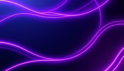 Obraz premium Abstract Digital Art of Glowing Purple and Pink Lines Flowing in Motion