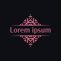 Gold Square Frame with Detailed Floral Center Ideal for premium packaging