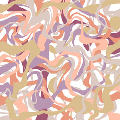 Abstract multicolor layered marble pattern White background Light pastel bleached colors Smooth swirl fill marbling effect