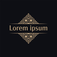 Gray Intricate Diamond Frame with Floral Details Great for fashion labels