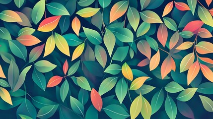 Vibrant Green Foliage Closeup with Textured Leaves in Natural Light and Detailed Vein-generative ai