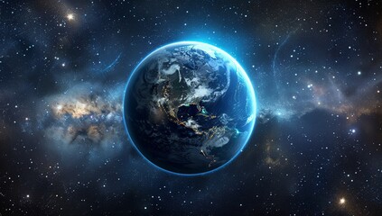 Obraz premium Serene Earth from Space