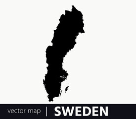 High Detailed Vector Map - Sweden