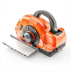 Fototapeta premium Power tools: Circular saw isolated on white background 