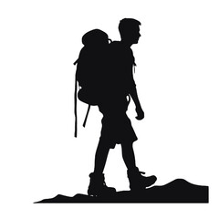 mountaineer climber hiker people, Vector Illustration Transparent Background