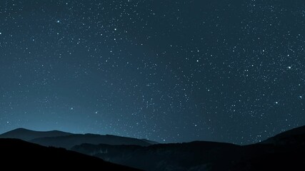 Night sky panorama with stars and moon - Powered by Adobe