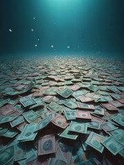 Obraz premium surface with reflection in water