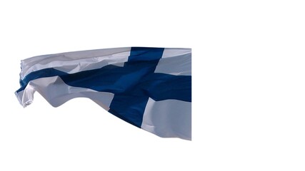 Republic of finland national flag isolated on white background.