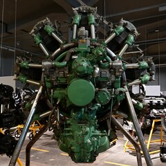  Nine cylinder air cooled radial aircraft engine putting out 940 hp.