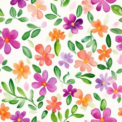 Watercolor Floral Pattern.