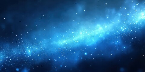 Obraz premium Blue Glow Background With White Sparkles