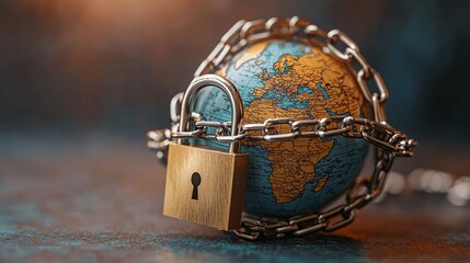 Globe Locked with a Chain.