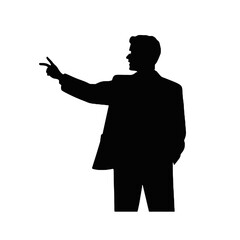 Male Educator Silhouette Vector Illustration Transparent Background