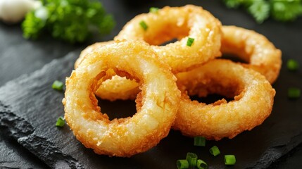 Golden Onion Rings in Olympic Ring Formation