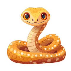 Fototapeta premium Snake illustration isolated on transparent background. Generated AI