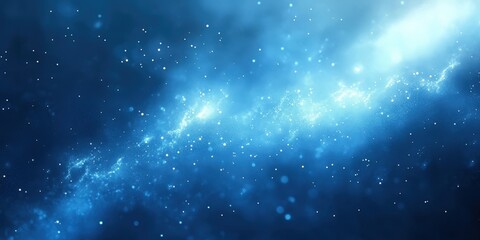 Fototapeta premium Ethereal Blue Background with Light Particles