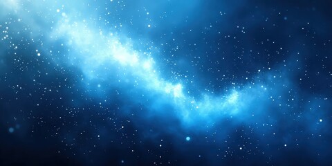 Naklejka premium Blue Background with Sun Rays and Dust Particles